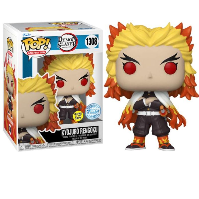 Demon Slayer Kyojuro Rengoku Funko POP Glows in the Dark #1308 EAN 0889698663663
