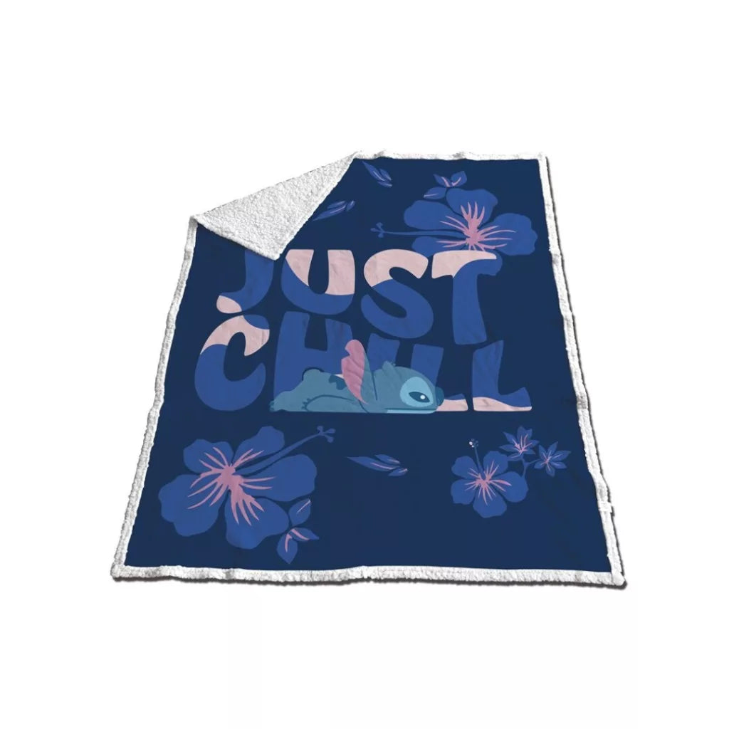 Disney Stitch Decke 130x170 cm Sherpa-Fleece
