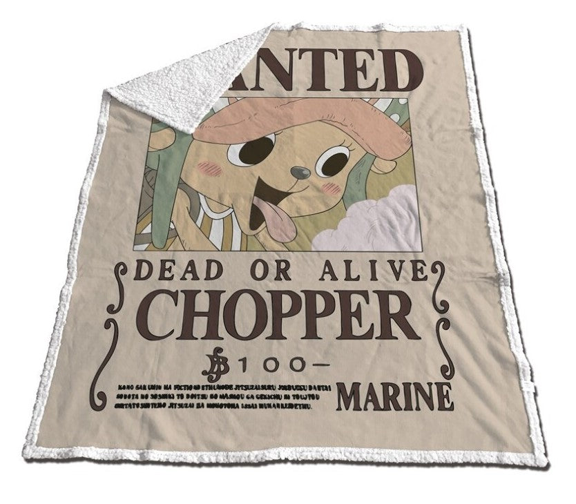 One Piece Decke Chopper Wanted 130x170 cm