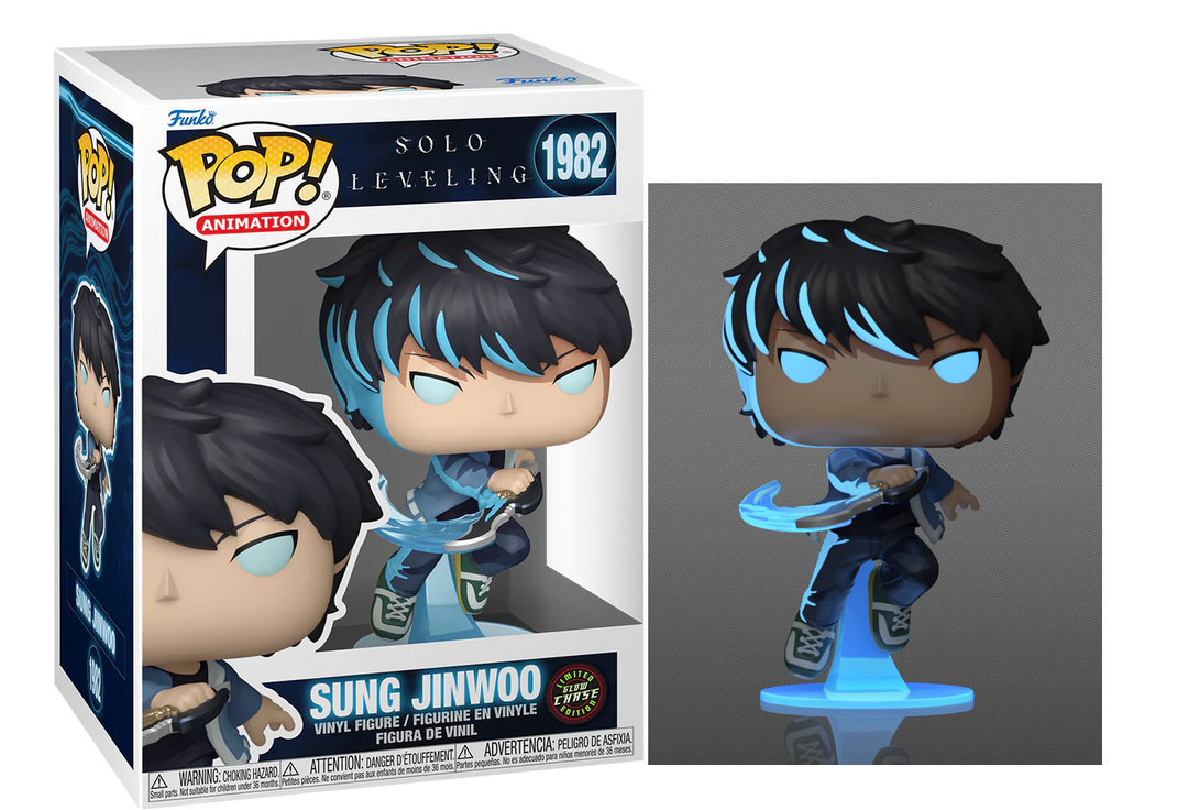 Funko POP Solo Leveling Sung Jinwoo #1982 Limited Glow Chase Edition
