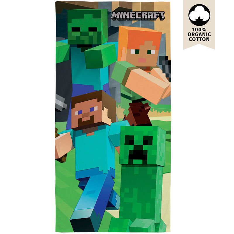 Badetuch Minecraft 70x140 cm von Dilaras.at | Dein Shop für Badetuch