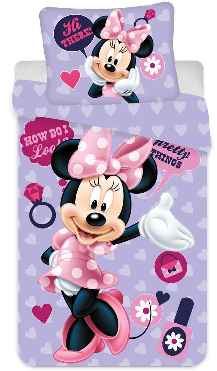 Kinderbettwäsche Disney Minnie Mouse 140x200 cm + 70x90 cm von Dilaras.at | Dein Shop für Bettwäsche Kinder