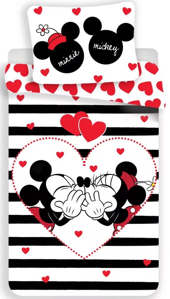 Minnie Mickey Mouse Bettwäsche 140x200 cm + 70x90 cm, 100% Baumwolle von Dilaras Babybekleidung | Dein Shop für Bettwäsche Kinder