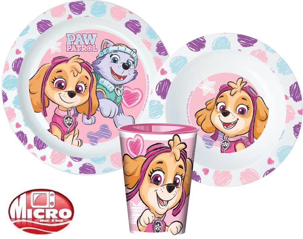 Paw Patrol Geschirrset 3 teilig von Dilaras.at | Dein Shop für Trinkflasche & Brotdosen