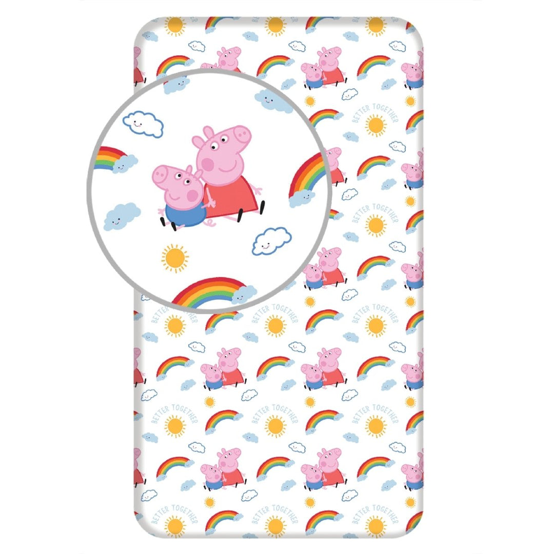 Peppa Pig Spannbetttuch 90x200 cm von Dilaras.at | Dein Shop für Spannbetttuch