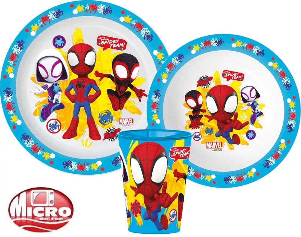 Spiderman Geschirrset 3 teilig von Dilaras.at | Dein Shop für Trinkflasche & Brotdosen