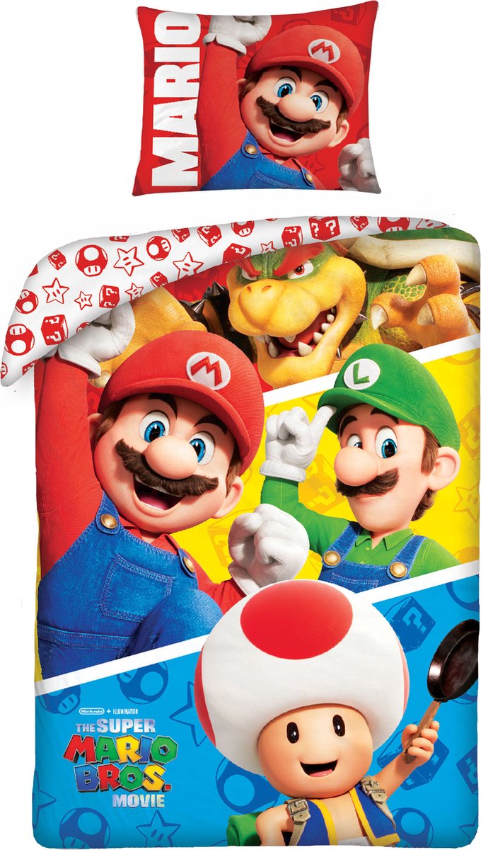 Bettwäsche Super Mario 140x200 cm Baumwolle