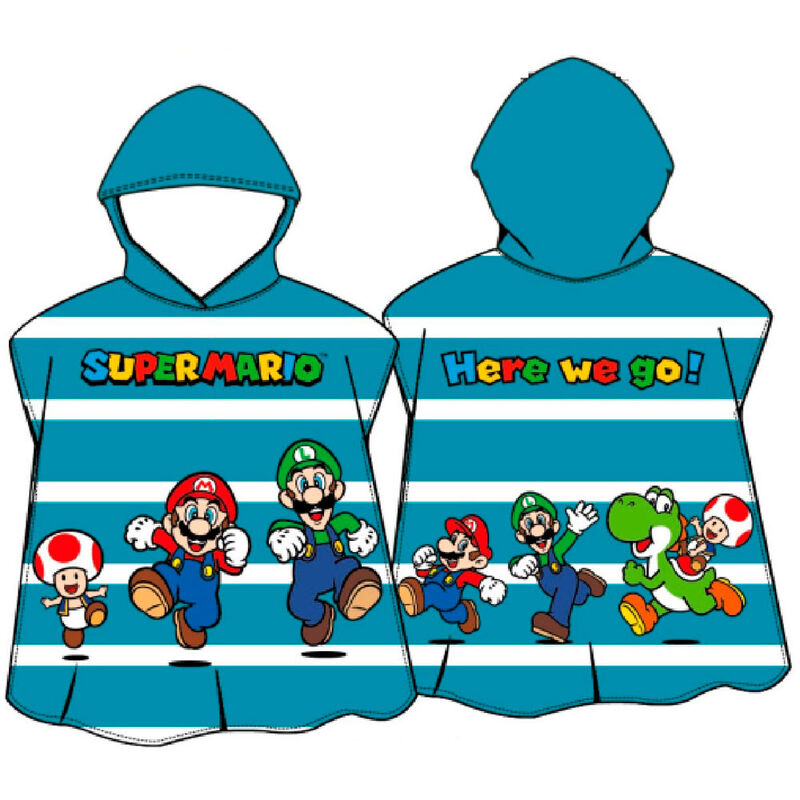 Super Mario Poncho 55x110 cm EAN 435631313250 | Nintendo Merchandise