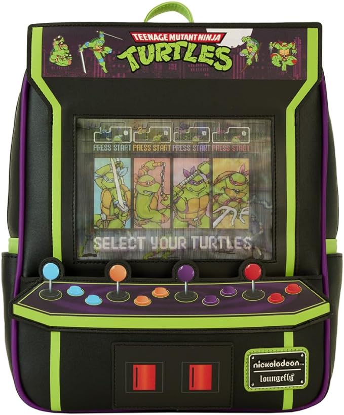 Loungefly Rucksack Teenage Mutant Ninja Turtles 40th Anniversary Vintage Arcade EAN 0671803507197