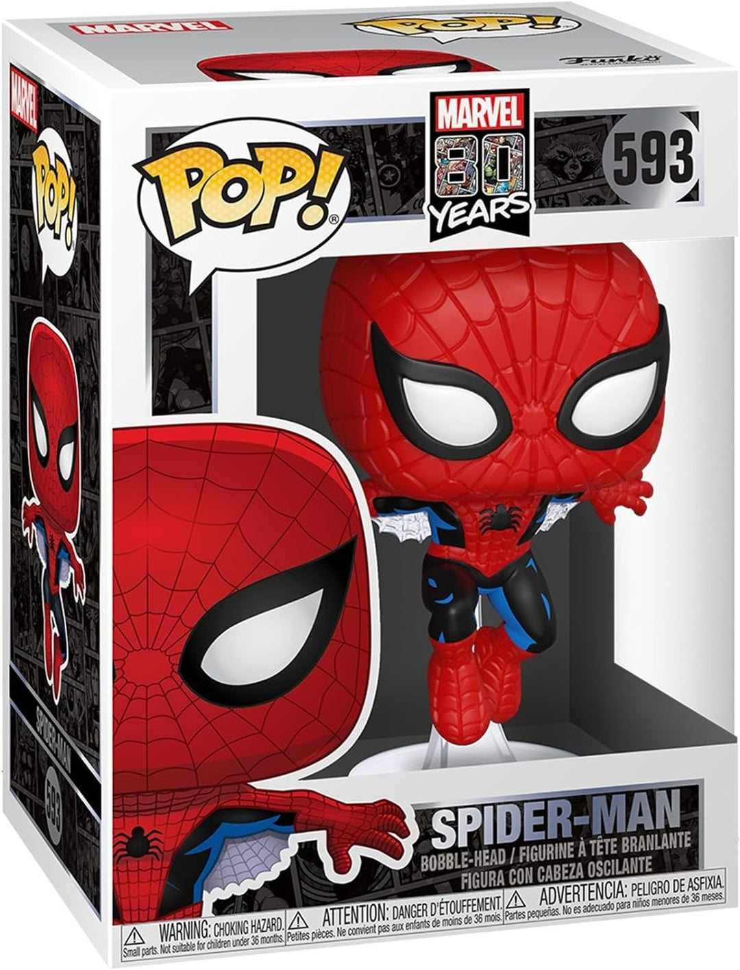 Spiderman Marvel 80th Funko POP Figur #593 EAN 0889698469524