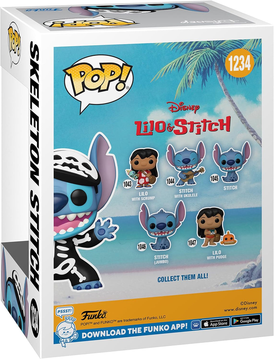 Disney Lilo & Stitch Funko POP Skeleton Stitch #1234