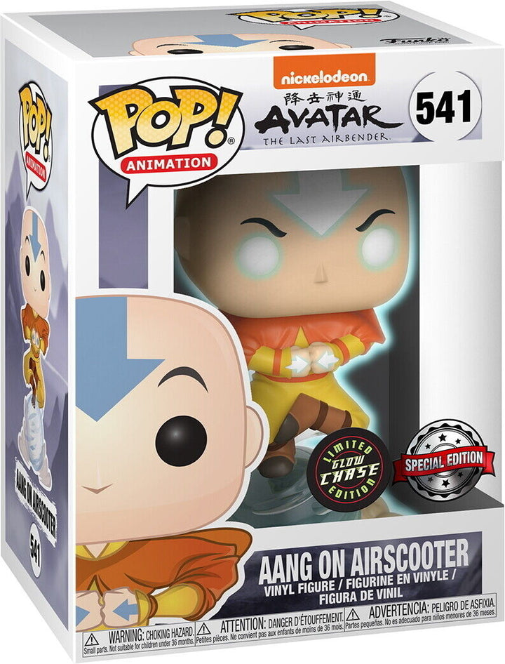 Funko POP Avatar Aang on Airscooter Limited Glow Chase Edition #541