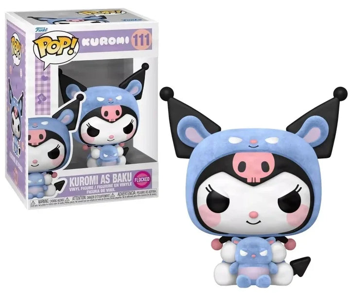 Funko POP Hello Kitty Kuromi as Baku Flocked #111