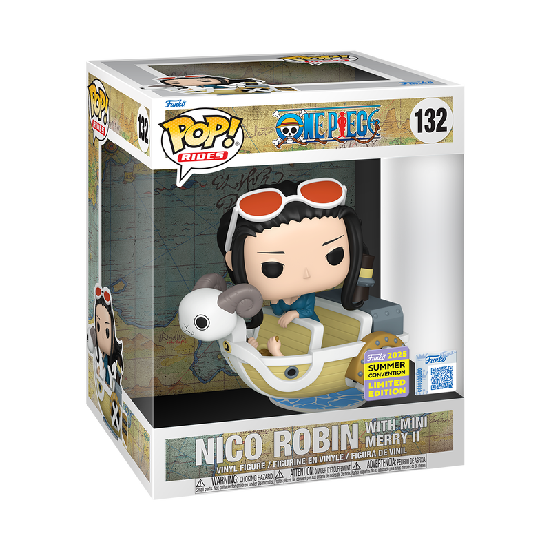 One Piece Funko POP Nico Robin with mini Merry II #132