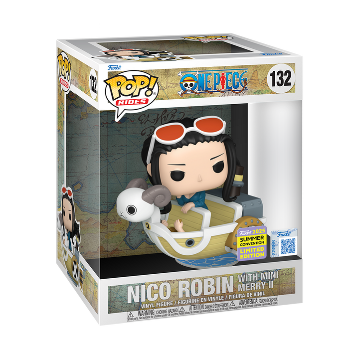One Piece Funko POP Nico Robin with mini Merry II #132