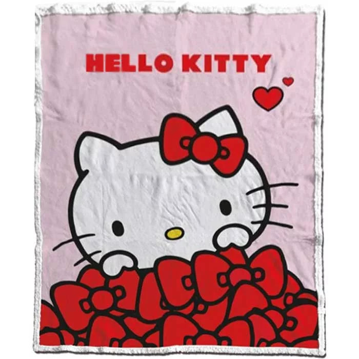 Hello Kitty Decke 130x170 cm Sherpa-Fleece