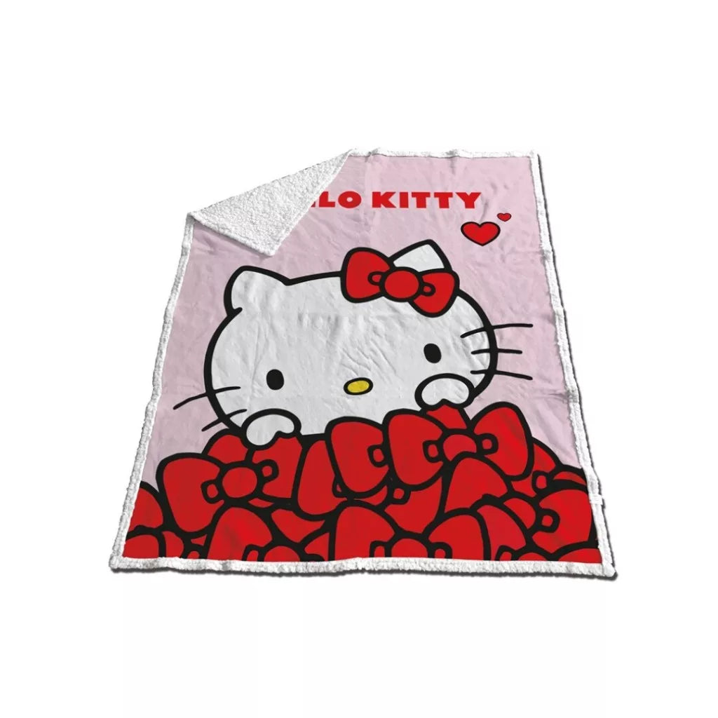 Hello Kitty Decke 130x170 cm Sherpa-Fleece