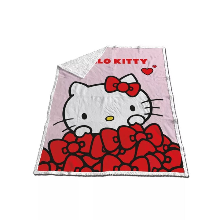Hello Kitty Decke 130x170 cm Sherpa-Fleece