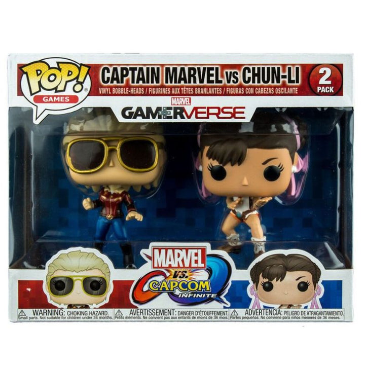 Marvel vs Capcom: Captain Marvel vs Chun-Li Funko POP 2 Pack