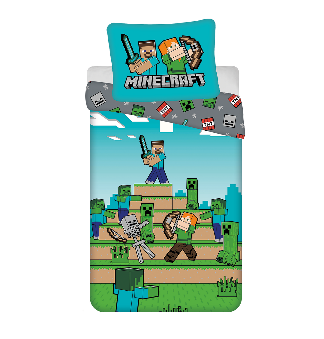 Minecraft Bettwäsche Baumwolle 140x200 cm