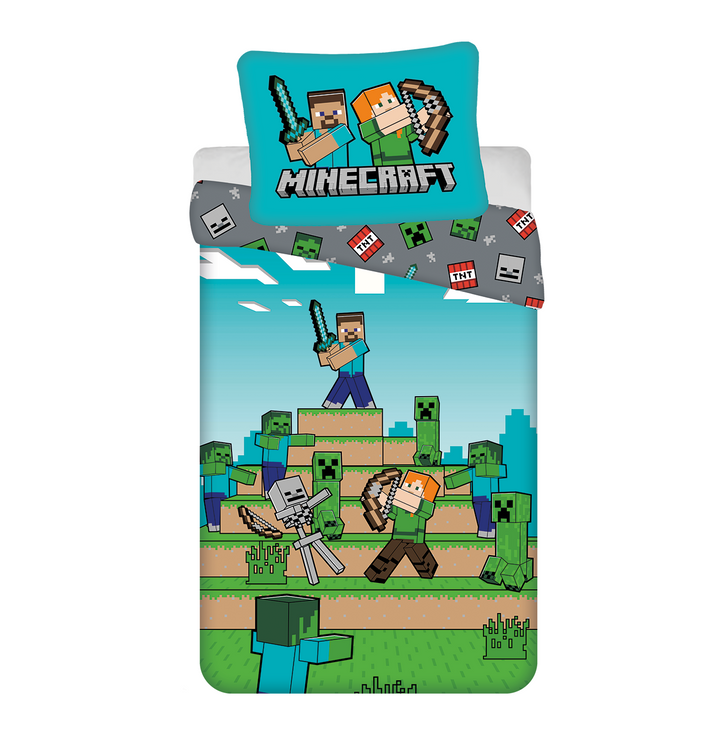 Minecraft Bettwäsche Baumwolle 140x200 cm