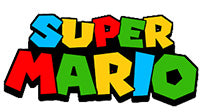 Super Mario Logo - Kategorieseite für Merchandise Produkte wie Bettwäsche, Kissen, Strandtücher, Spannleintücher, Kinderrucksäcke, Damenrucksäcke, Funko POP Figuren, Spardosen