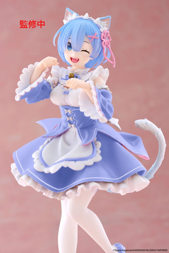 Taito Re:Zero Coreful Statue Rem Cat Maid 18 cm