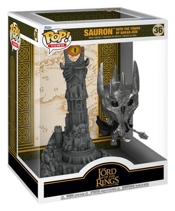 Funko POP Town Herr der Ringe Sauron with the Tower of Barad-Dur #36