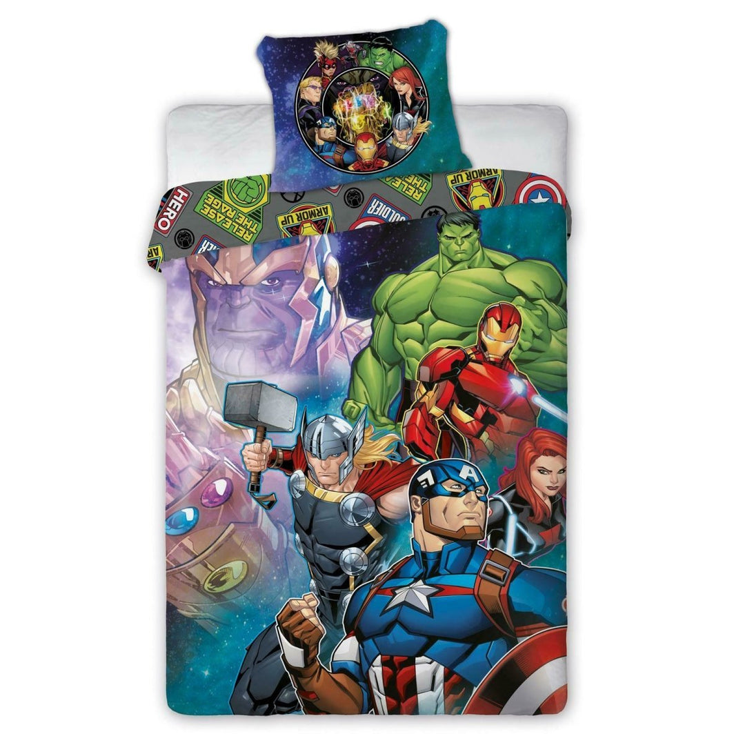 Bettwäsche Marvel's The Avengers 140x200 cm + 70x90 cm, 100% Baumwolle von Dilaras.at | Dein Shop für Bettwäsche Kinder