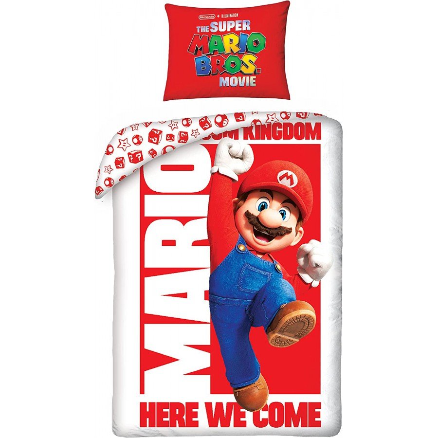 Bettwäsche Super Mario 140x200 cm + 70x90 cm, 100% Baumwolle von Dilaras.at | Dein Shop für Bettwäsche Kinder