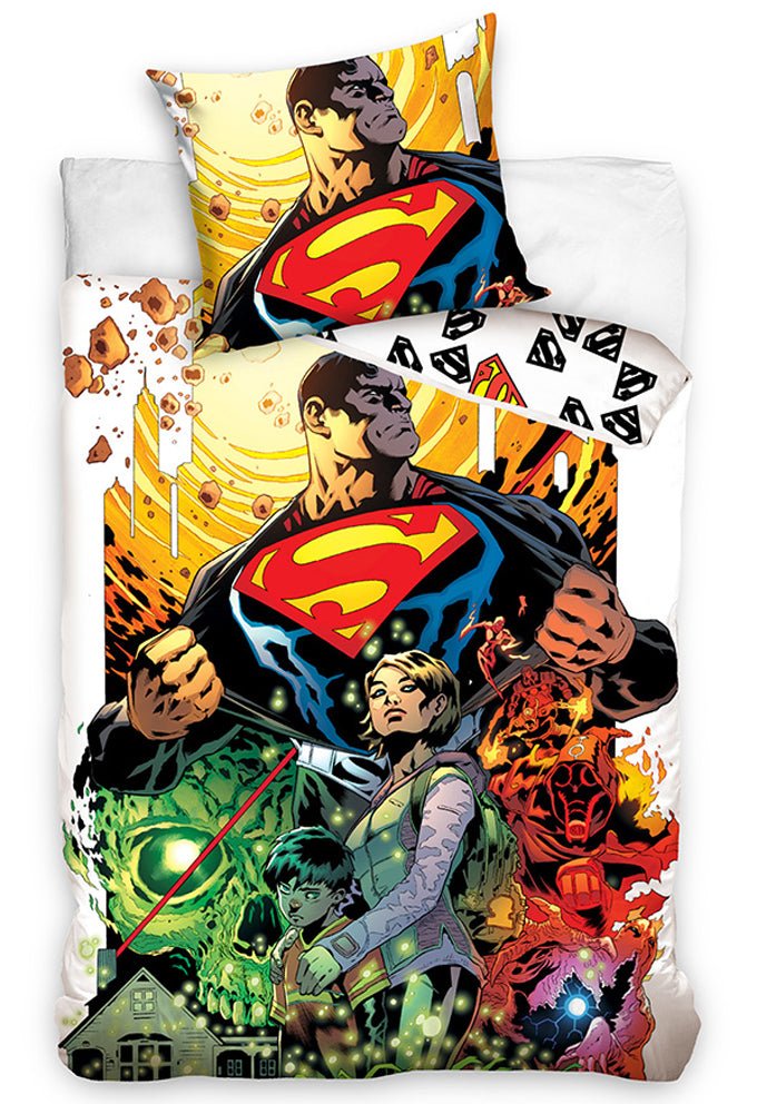Bettwäsche Superman 140x200 cm + 70x90 cm, 100% Baumwolle von Dilaras.at | Dein Shop für Bettwäsche Kinder