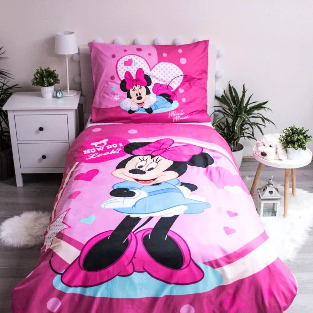 Kinderbettwäsche Disney Minnie Mouse 140x200 cm + 70x90 cm von Dilaras.at | Dein Shop für Bettwäsche Kinder
