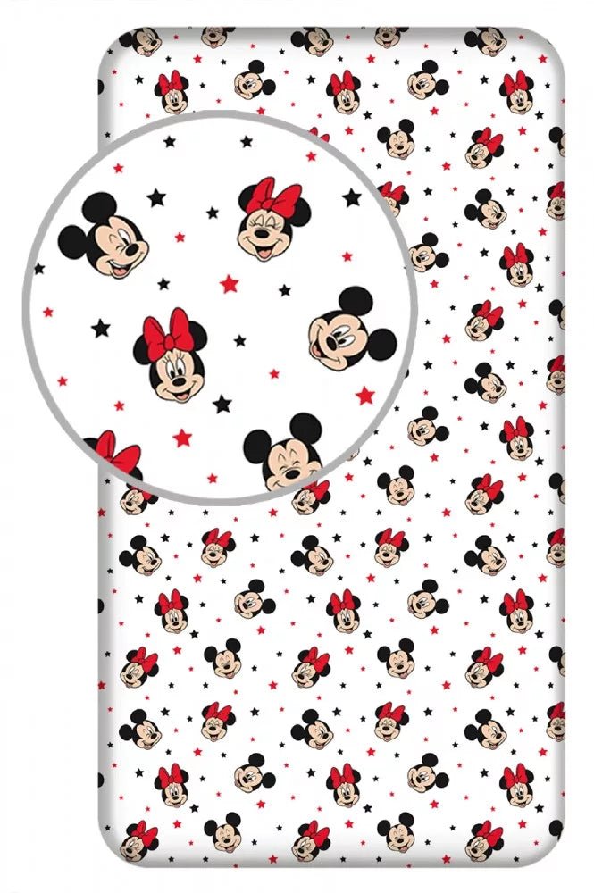 Minnie & Mickey Mouse Spannbettlaken 90x200 cm von Dilaras.at | Dein Shop für Bettlaken 90x200 cm