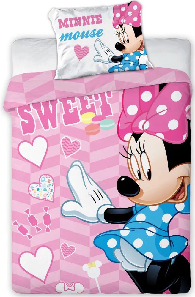 Minnie Mouse Bettwäsche 100x135 cm + 40x60 cm, 100% Baumwolle von Dilaras.at | Dein Shop für Bettwäsche Kinder