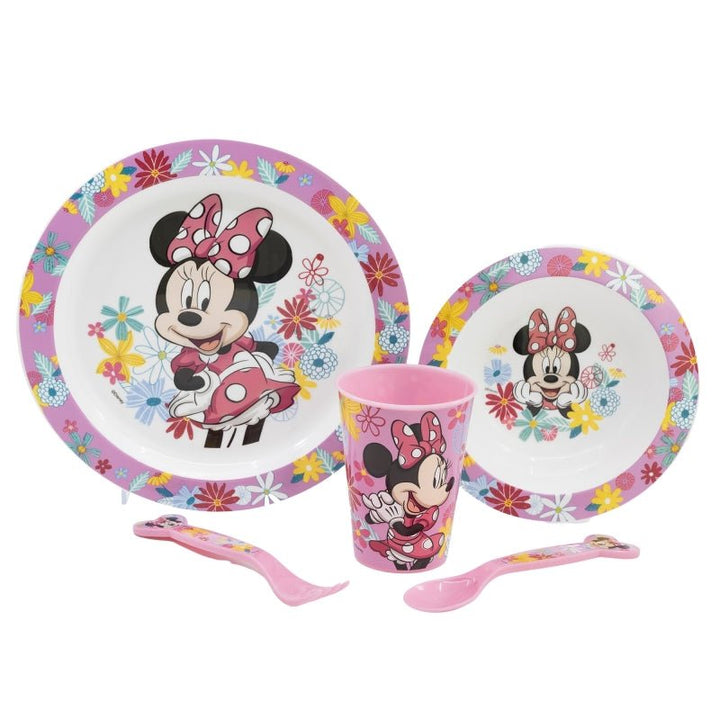 Minnie Mouse Geschirrset 5 tlg von Dilaras.at | Dein Shop für Trinkflasche & Brotdosen