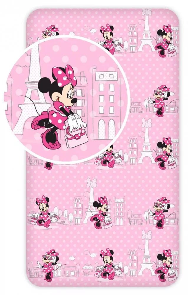 Minnie Mouse Spannbettlaken 90x200 cm von Dilaras.at | Dein Shop für Bettlaken 90x200 cm