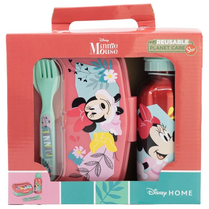 Minnie Mouse Trinkflasche & Brotdose Set 4 tlg von Dilaras.at | Dein Shop für Trinkflasche & Brotdosen