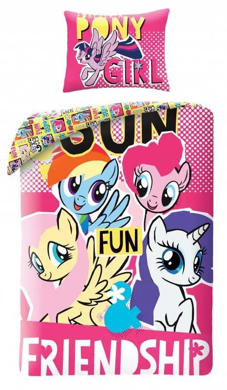My Little Pony Bettwäsche 140x200 + 70x90 cm, 100% Baumwolle von Dilaras Babybekleidung | Dein Shop für Bettwäsche Kinder