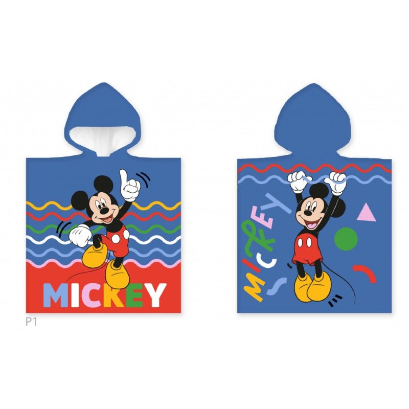 Poncho Badetuch Mickey Mouse Kinder 55x110 cm von Dilaras.at | Dein Shop für Poncho