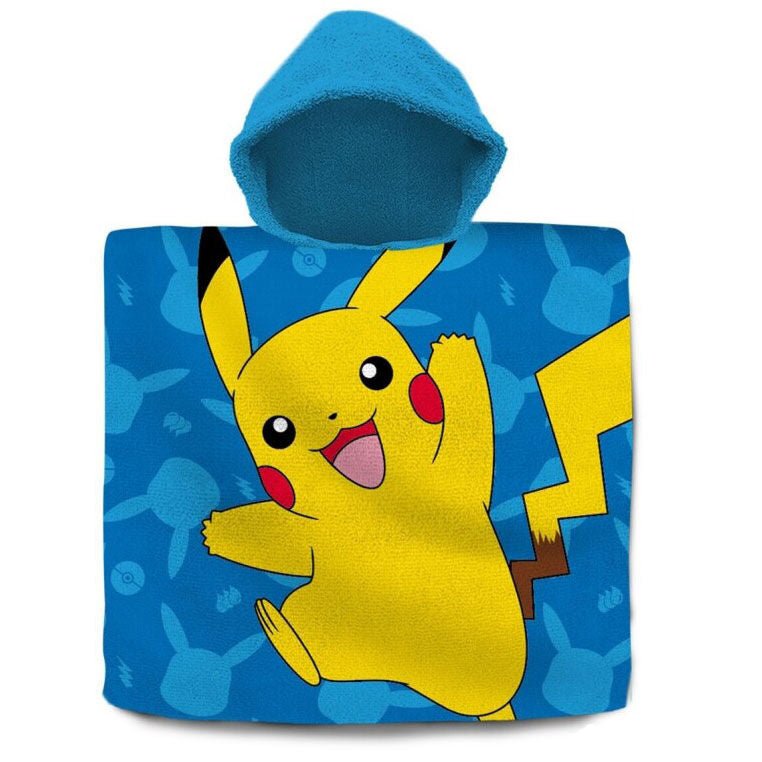 Poncho Pokemon Pikachu Badetuch für Kinder 60x120 cm von Dilaras.at | Dein Shop für Poncho