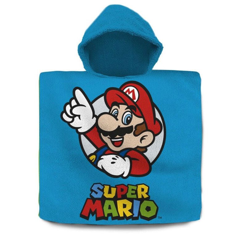 Poncho Super Mario Badetuch für Kinder 60x120 cm von Dilaras.at | Shop für Nintendo Merchandise