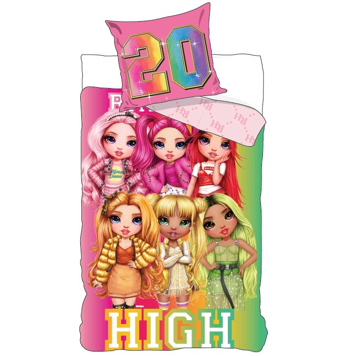 Rainbow High Bettwäsche 140x200 cm + 70x90 cm, 100% Baumwolle von Dilaras.at | Dein Shop für Bettwäsche Kinder