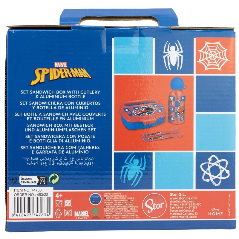 Spiderman Trinkflasche & Brotdose Set 4 tlg von Dilaras.at | Dein Shop für Trinkflasche & Brotdosen