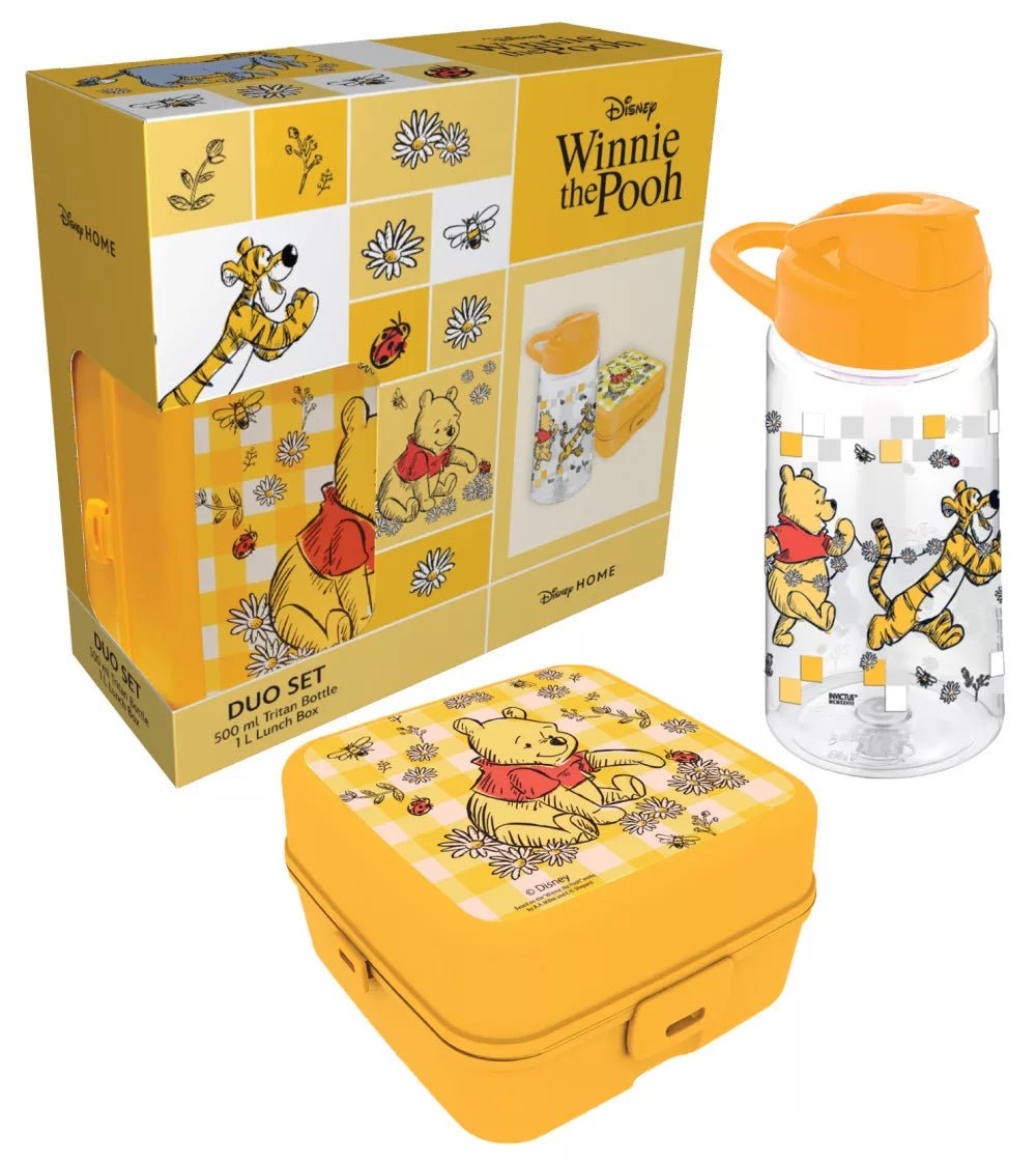 Winnie the Pooh Trinkflasche & Brotdose Set von Dilaras.at | Dein Shop für Trinkflasche & Brotdosen